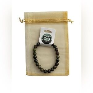 Genuine Dragons Blood Jasper Gemstone 8mm Bracelet